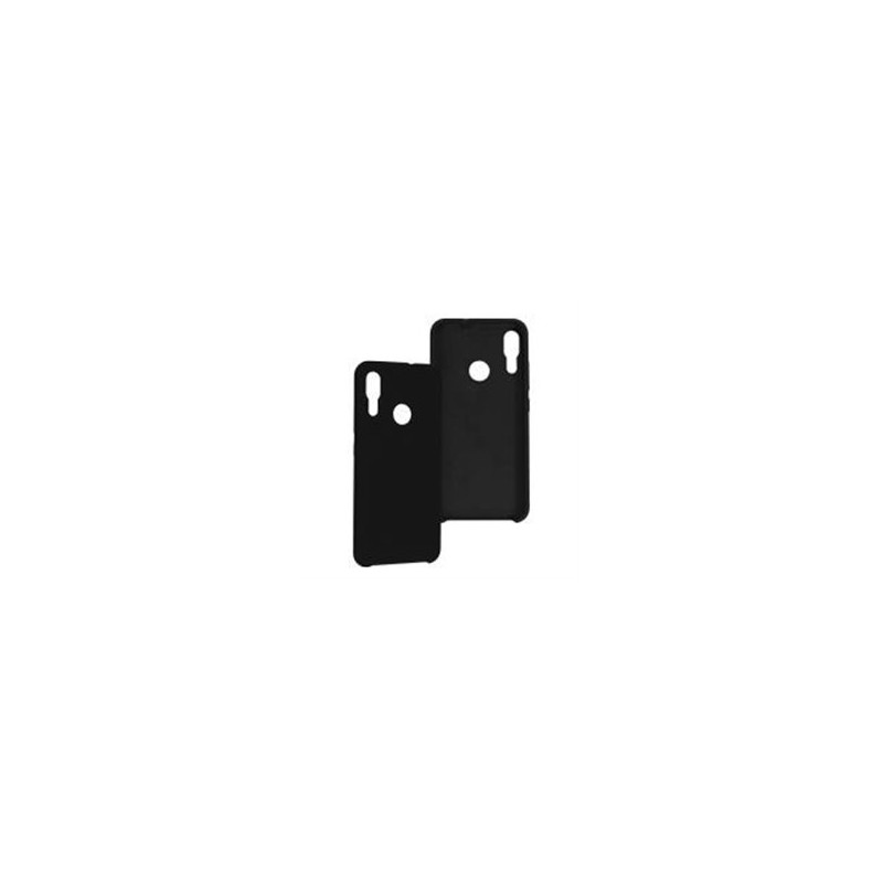 FUNDA GHIA DE SILICON COLOR NEGRO CON MICA PARA MOTOROLA E6 PLUS