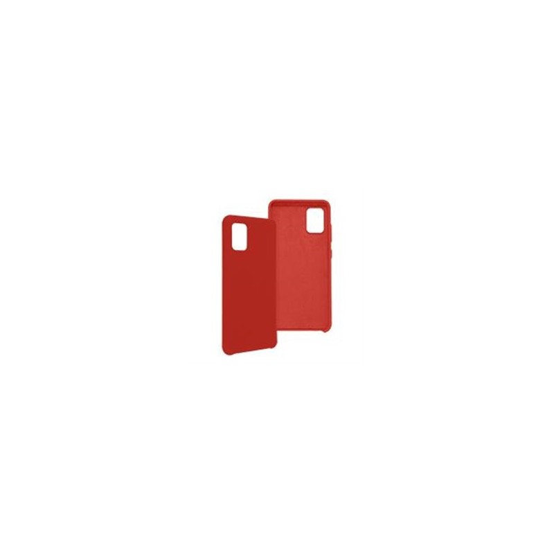FUNDA GHIA DE SILICON COLOR ROJO CON MICA PARA SAMSUNG A51S