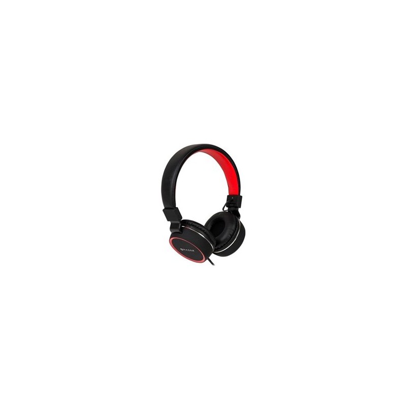 AUDIFONO DIADEMA ALAMBRICO NACEB ZERO PLEGABLE ROJO/NGO 3.5MM C/MIC