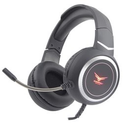 AUDIFONO GAMER DIADEMA ALAMBRICO NACEB ILUMINACION RGB USB C/MICROF FLEXIBLE