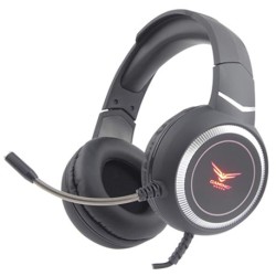 AUDIFONO GAMER DIADEMA ALAMBRICO NACEB ILUMINACION RGB USB C/MICROF FLEXIBLE