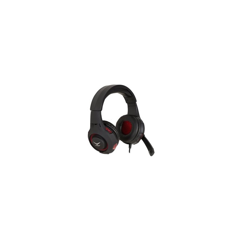 AUDIFONO GAMER DIADEMA ALAMBRICO NACEB HIFI ROJO 3.5MM C/MICROF OMNIDIRECCIONAL 1.6 MTO