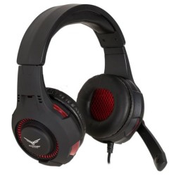 AUDIFONO GAMER DIADEMA ALAMBRICO NACEB HIFI ROJO 3.5MM C/MICROF OMNIDIRECCIONAL 1.6 MTO