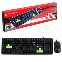 KIT NACEB TECLADO+MOUSE USB RESISTENTE AL AGUA