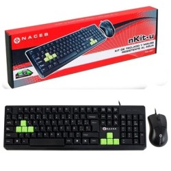 KIT NACEB TECLADO+MOUSE USB RESISTENTE AL AGUA