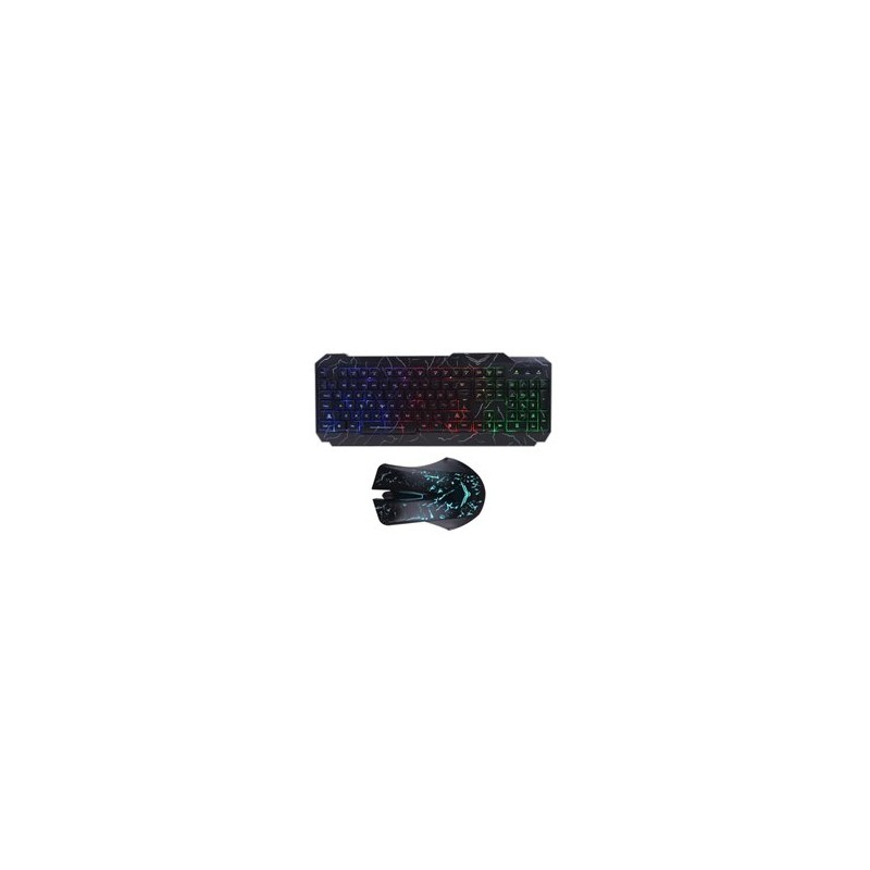 KIT NACEB TECLADO Y MOUSE GAMER ERGONOMICO RETROILUMINADO NA-633