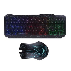 KIT NACEB TECLADO Y MOUSE GAMER ERGONOMICO RETROILUMINADO NA-633