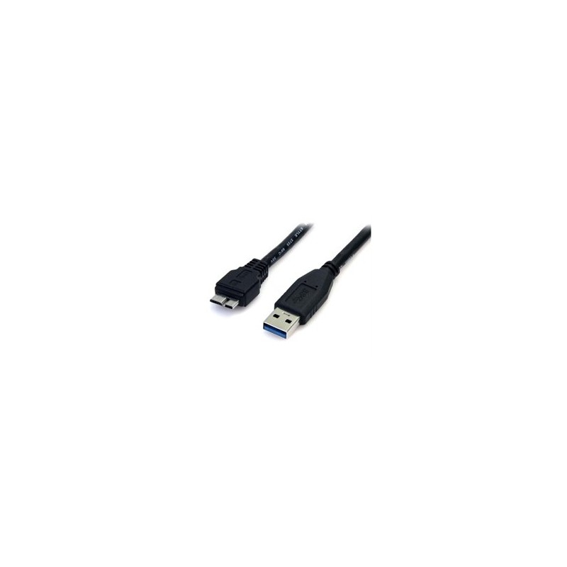 CABLE STARTECH DE 50CM NEGRO USB 3.0 SUPER SPEED SS MICRO USB B MACHO A USB A MACHO ADAPTADOR