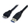 CABLE STARTECH DE 50CM NEGRO USB 3.0 SUPER SPEED SS MICRO USB B MACHO A USB A MACHO ADAPTADOR