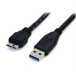 CABLE STARTECH DE 50CM NEGRO USB 3.0 SUPER SPEED SS MICRO USB B MACHO A USB A MACHO ADAPTADOR
