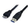 CABLE STARTECH DE 50CM NEGRO USB 3.0 SUPER SPEED SS MICRO USB B MACHO A USB A MACHO ADAPTADOR