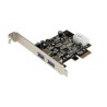 ADAPTADOR STARTECH TARJETA CONTROLADORA PCI EXPRESS PCI-E 2 PUERTOS USB 3.0 CON ALIMENTACION MOLEX Y UASP -2 TOTAL USB PORT(s) -