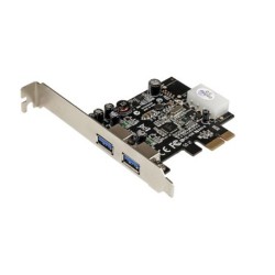 ADAPTADOR STARTECH TARJETA CONTROLADORA PCI EXPRESS PCI-E 2 PUERTOS USB 3.0 CON ALIMENTACION MOLEX Y UASP -2 TOTAL USB PORT(s) -