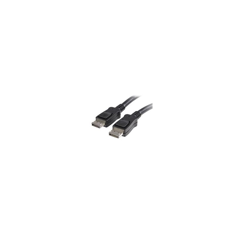 CABLE STARTECH DE 1.8M CERTFICADO DISPLAYPORT 1.2 4k CON CIERRE DE SEGURIDAD - 2X MACHO DP - 1 X DISPLAYPORT MACHO AUDIO/VIDEO