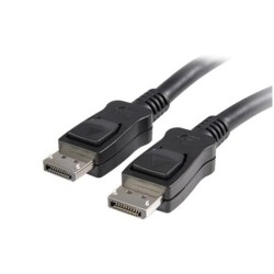 CABLE STARTECH DE 1.8M CERTFICADO DISPLAYPORT 1.2 4k CON CIERRE DE SEGURIDAD - 2X MACHO DP - 1 X DISPLAYPORT MACHO AUDIO/VIDEO