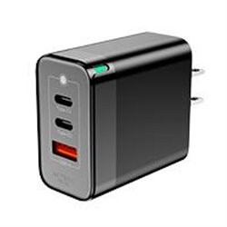 AC-935579 CARGADOR DE PARED ACTECK ENERGON PRIME CP65W / 65W / 2X USB-C / 1X USB A / NEGRO / AC-935579