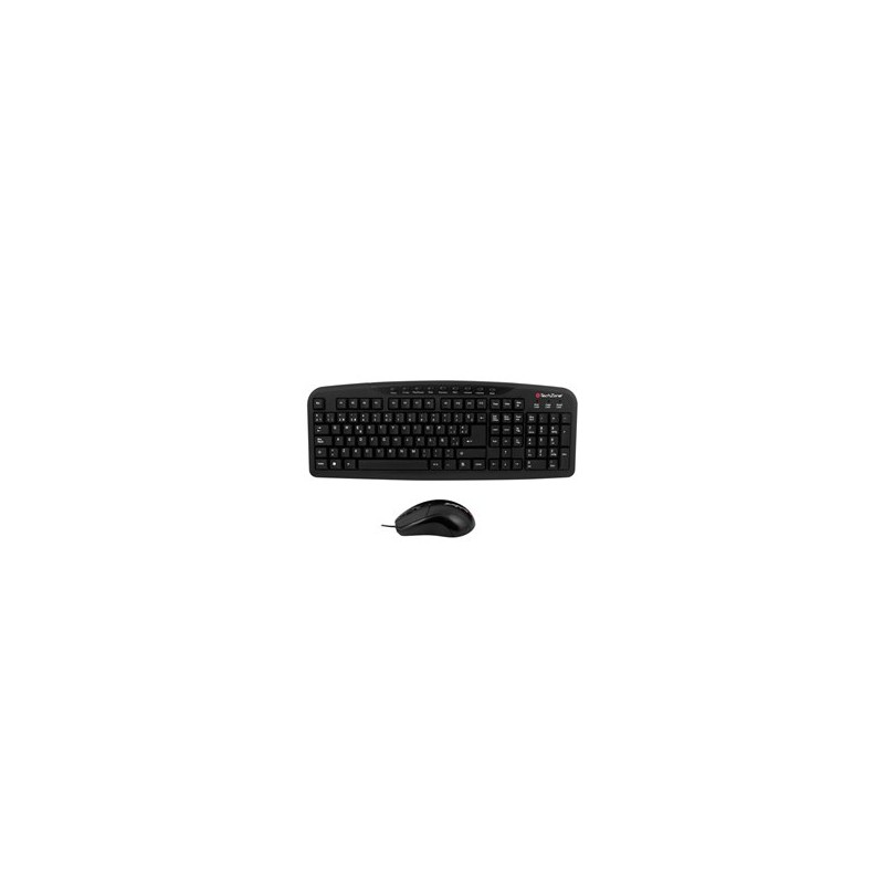 KIT TECLADO Y MOUSE ALAMBRICO TECHZONE USB NEGRO MULTIMEDIA
