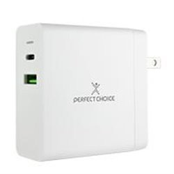 CARGADOR DE CORRIENTE DE 65W USB C PERFECT CHOICE BLANCO