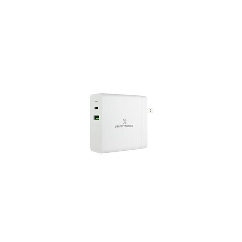 CARGADOR DE CORRIENTE DE 65W USB C PERFECT CHOICE BLANCO