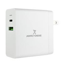 CARGADOR DE CORRIENTE DE 65W USB C PERFECT CHOICE BLANCO