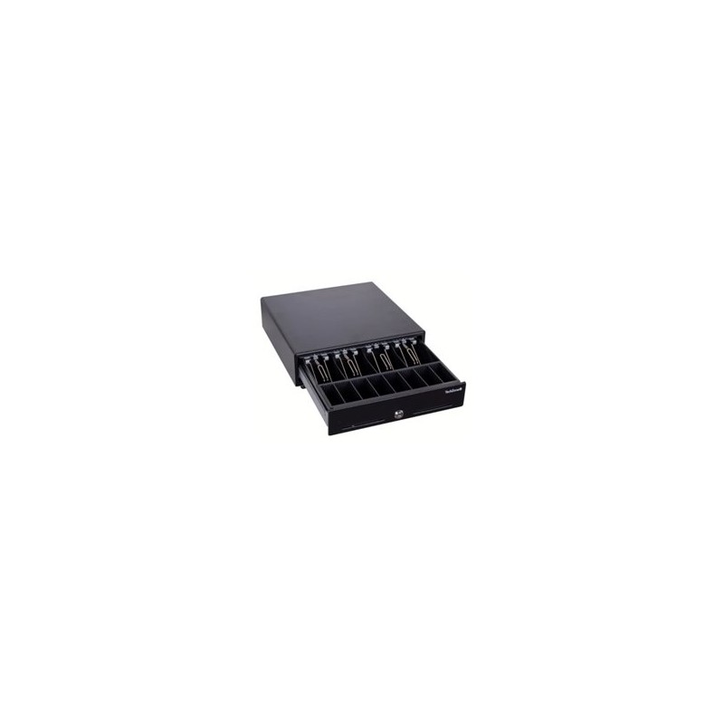 CAJON DE DINERO TECHZONE POS CON 4 BILLETES 8 MONEDAS ACERO LAMINADO RESISTENTE AL POLVO