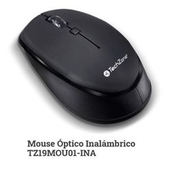 MOUSE TECHZONE INALAMBRICO NEGRO NUEVA GENERACION