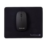 Mouse Techzone Inalambrico Recargable con mouse pad velocidad ajustabel 800, 1200, 1600 DPI Negro ultradelgado