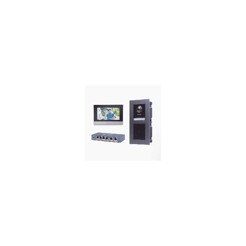 KIT DE VIDEOPORTERO IP HIKVISION DSKIS601-V2 CON LLAMADA A APP DE SMARTPHONE Y LECTOR DE TARJETAS EM / 2DA GENERACIóN (MODULAR)