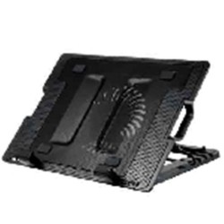 SOPORTE ROBOTIX VENTILADO E ILUMINADO ANGULO AJUSTABLE C/2 HUB USB NEGRO, DIMENSION 39.2 X 26.6 X 6.7 CM
