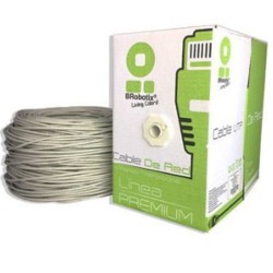 BOBINA BROBOTIX CAT5E PARA INTERIORES  CCA UTP  GRIS  305 METROS