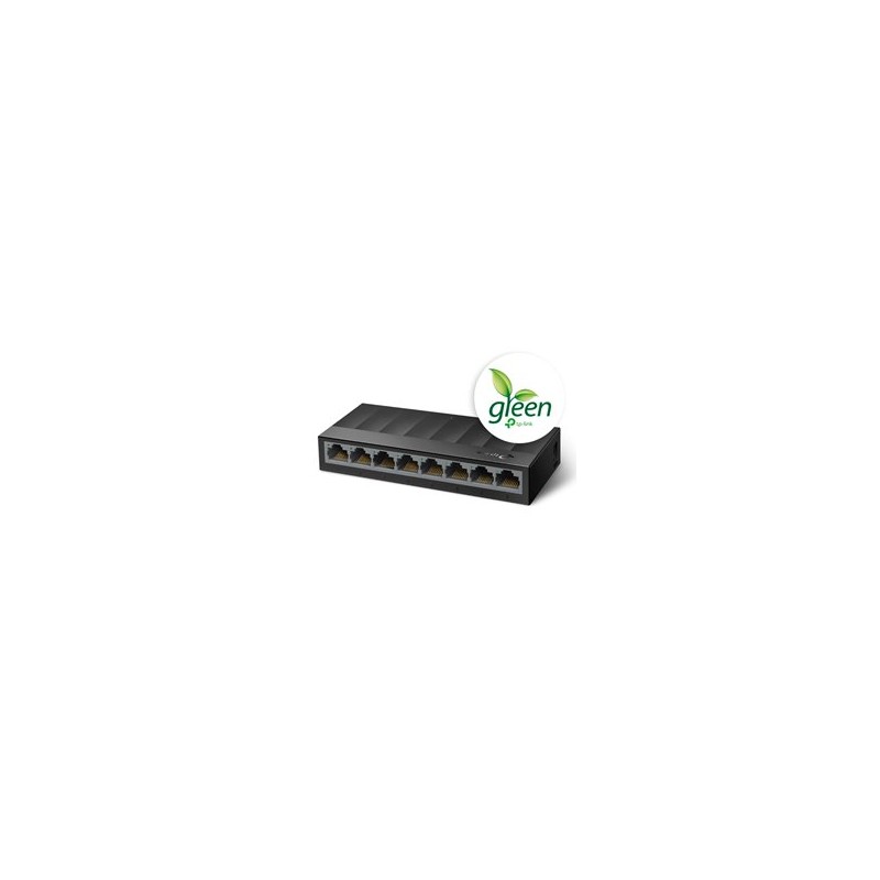 SWITCH TP-LINK LS1008G DE ESCRITORIO 8 PUERTOS GIGABIT 10/10/1000M NO ADMINISTRABLE COMPATIBLE Auto-MDI / MDIX
