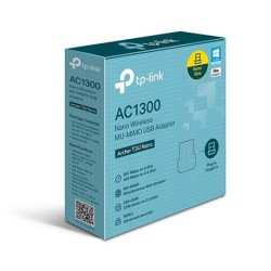 Adaptador inalámbrico nano USB 2.0 TP-Link Archer T3U Nano AC1300 MU-MIMO 2.4GHz a 400 Mbps y 5GHz a 867 Mbps