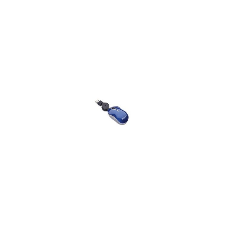 MINI MOUSE VERBATIM ALAMBRICO RETRACTIL TRAVEL VB98113 AZUL USB