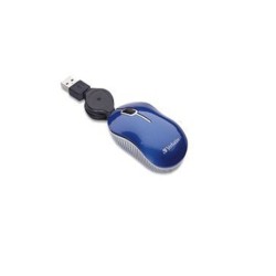 MINI MOUSE VERBATIM ALAMBRICO RETRACTIL TRAVEL VB98113 AZUL USB