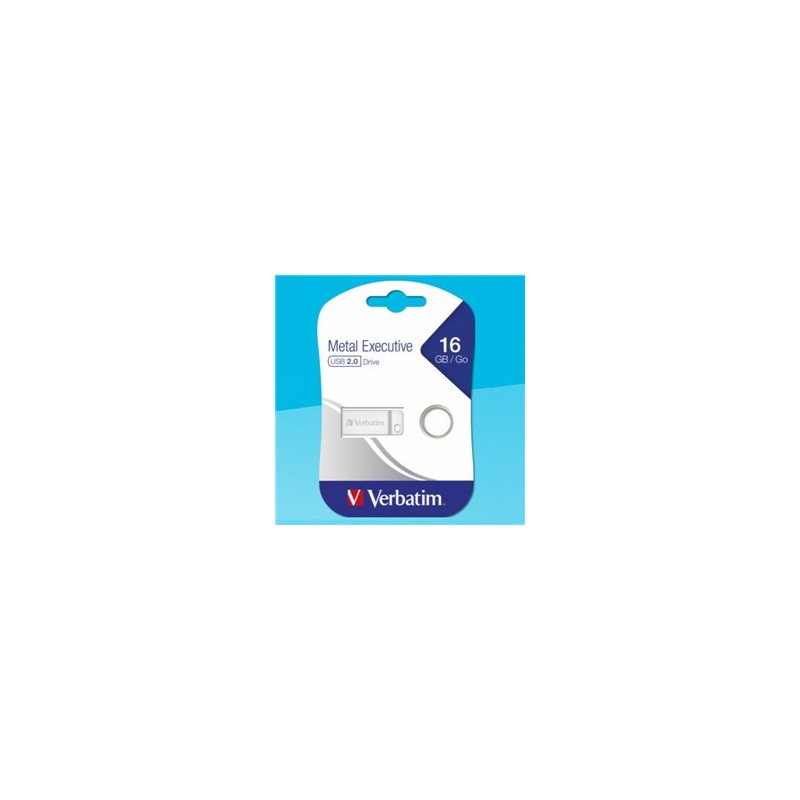 MEMORIA VERBATIM 16GB METAL EXECUTIVE USB 2.0 SILVER