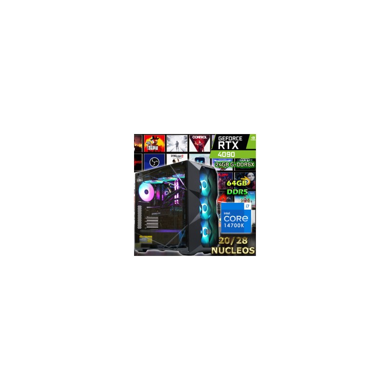 EXTREMA! PC I7-14700K 14-GENERACIO NVIDIA RTX-4090 24GB GDDR6X 64GB DDR5