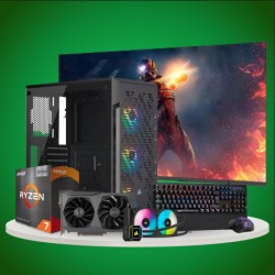 PC XTREME GAMING RYZEN 7 5800X NVIDIA RTX-4070 12GB GDDR6 32GB DDR4 1TB SSD MONITOR 24"