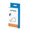 Candado para Laptop Manhattan ranura K-slot de combinacion 4 digitos cable de acero 2M cubierta PVC transparente