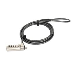 Candado para laptop Manhattan gris nano combinación 1.8mts