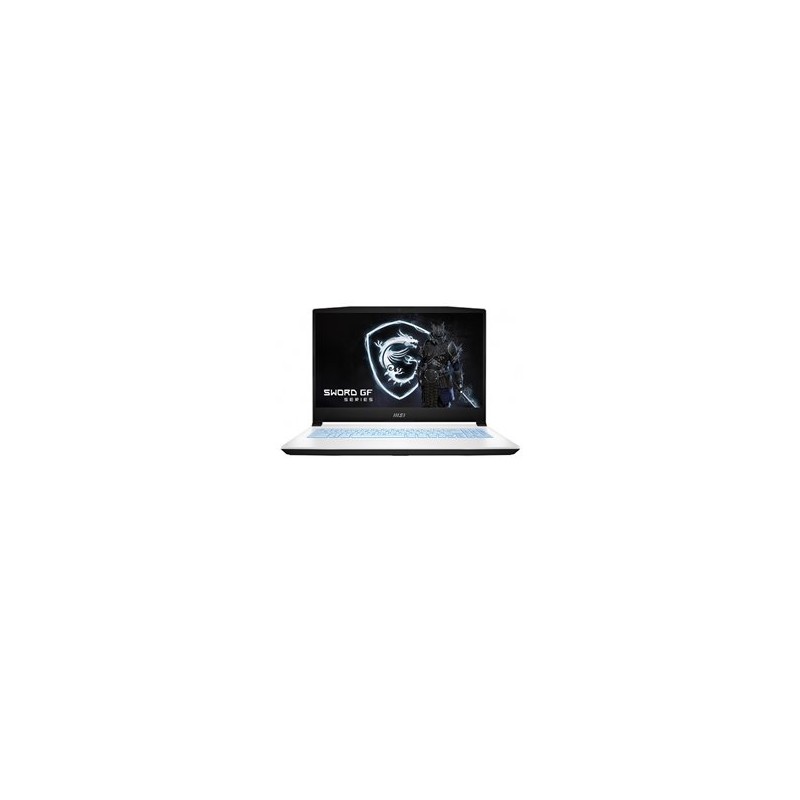 Laptop MSI SWORD 15A12UE-605 I7-12650H RTX 3060 6GB GDDR6 16GB DDR4 SSD 1TB 15 FHD 144Hz Win11 blanco teclado ingles