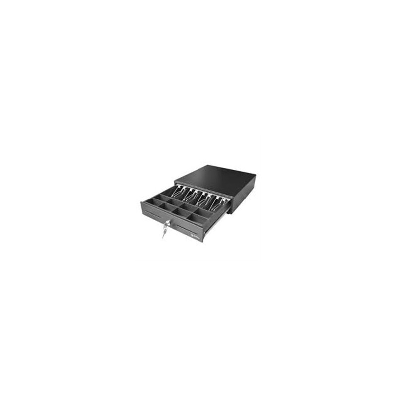 CAJON DE DINERO 3NSTAR CD250 NEGRO 4 COMPARTIMIENTOS PARA BILLETES Y 8 PARA MONEDAS