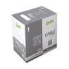 BOBINA DE CABLE MARCA GHIA CAT5E UTP CCA COLOR AZUL 24 AWG 100M 328FT CERTIFICACIN CE / ROHS
