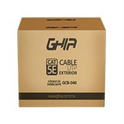 BOBINA DE CABLE EXTERIOR MARCA GHIA CAT5E SIN GEL UTP CCA 305M 1000FT CERTIFICACIN CE / ROSH