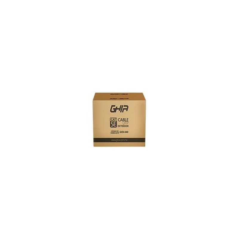 BOBINA DE CABLE EXTERIOR MARCA GHIA CAT5E SIN GEL UTP CCA 305M 1000FT CERTIFICACIN CE / ROSH