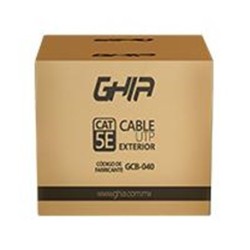 BOBINA DE CABLE EXTERIOR MARCA GHIA CAT5E SIN GEL UTP CCA 305M 1000FT CERTIFICACIN CE / ROSH