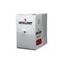 BOBINA CABLE UTP DE RED CAT5E INTELLINET CCA ROLLO 100 METROS MULTIFILAR COLOR GRIS