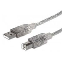 CABLE USB 2.0 MANHATTAN A-B DE 1.8 MTS PLATA