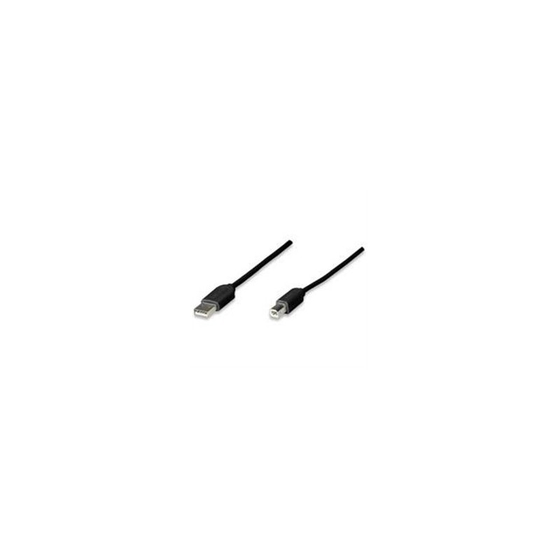 CABLE USB 1.1 MANHATTAN A-B 1.8 MTS NEGRO