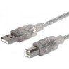 CABLE USB 2.0 MANHATTAN A-B DE 3.0 MTS PLATA