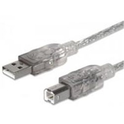 CABLE USB 2.0 MANHATTAN A-B DE 3.0 MTS PLATA